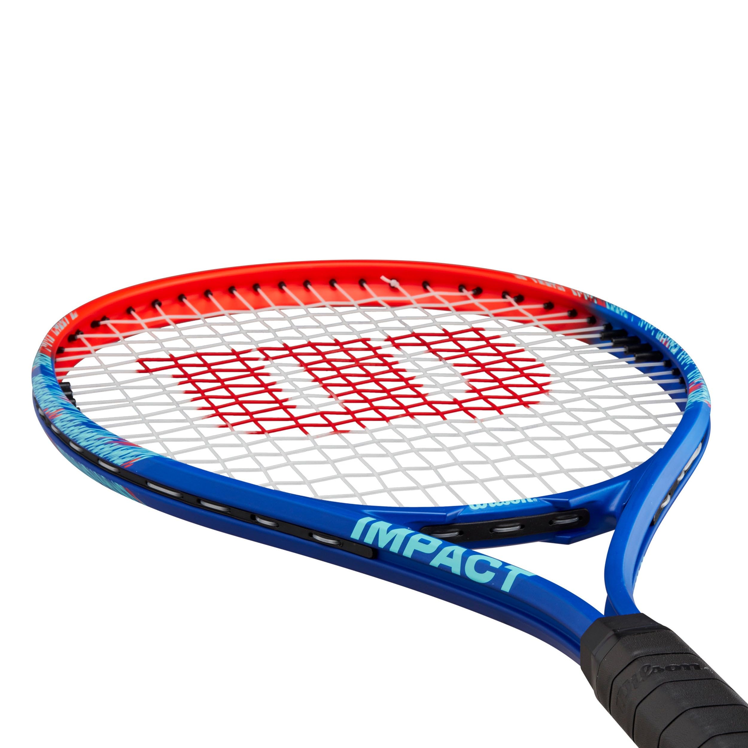 Amazon | Wilson Impact テニスラケット ブルー/レッド 4-3/8インチ (3