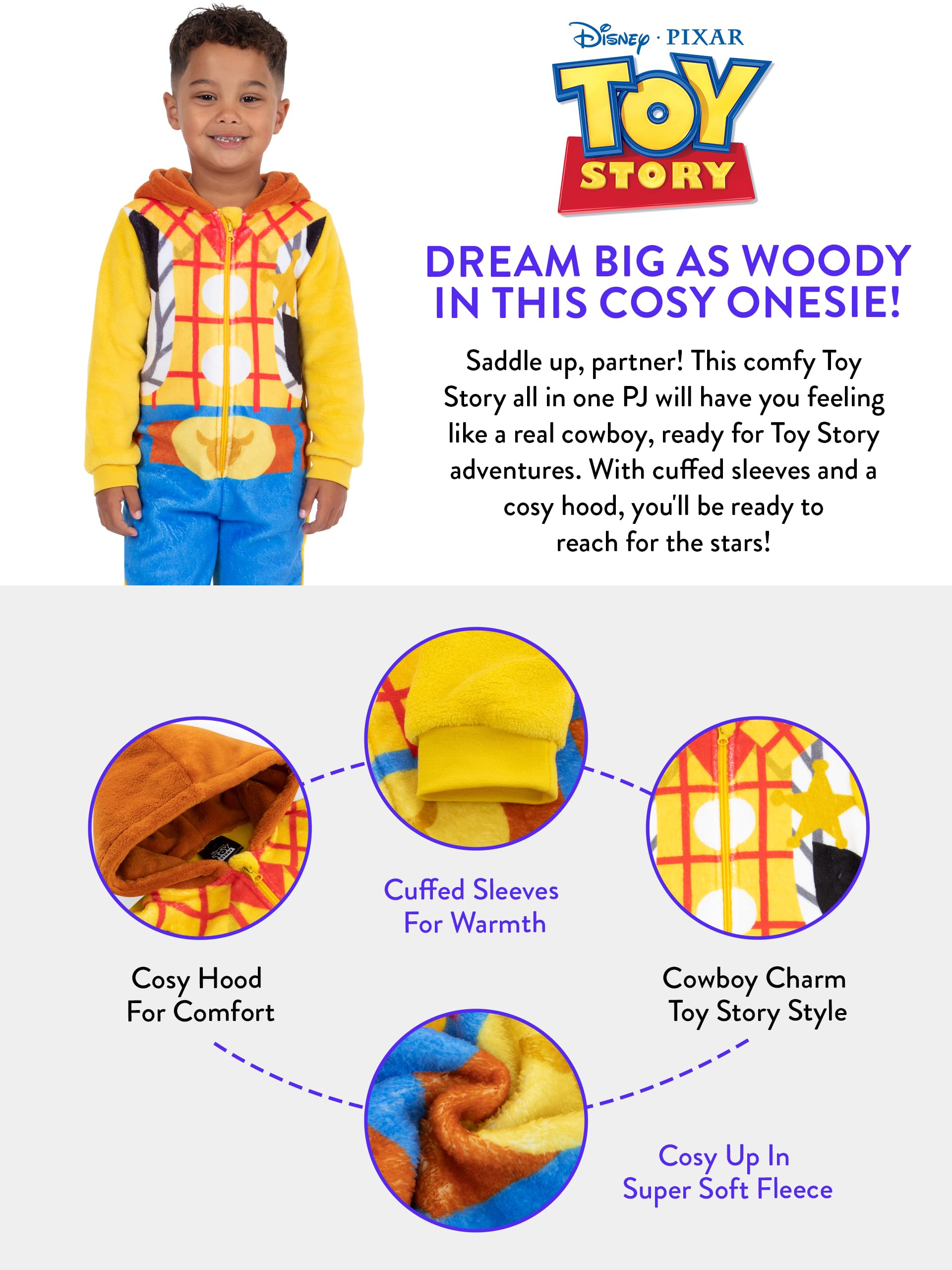 Disney Pigiama Toy Story | Pigiama Bambino | Pigiama Intero Bambino | Pigiamone Pile Bambini | 18 Mesi E 8 Anni