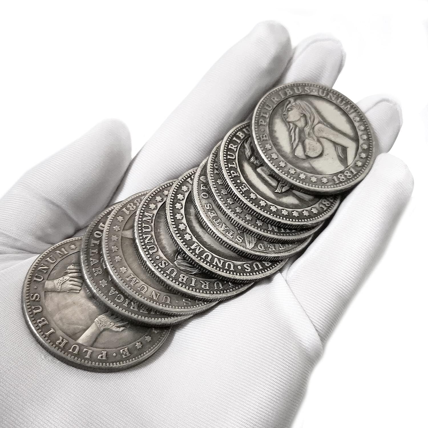 Yoga Fitness Dual Cultivation Liberty Eagle Lucky Coin Pendant - US Novelty Hobo Morgan Coin Adult Toy Funny Couple Harmony Sexy Coin Jewelry Bag (Style 22)