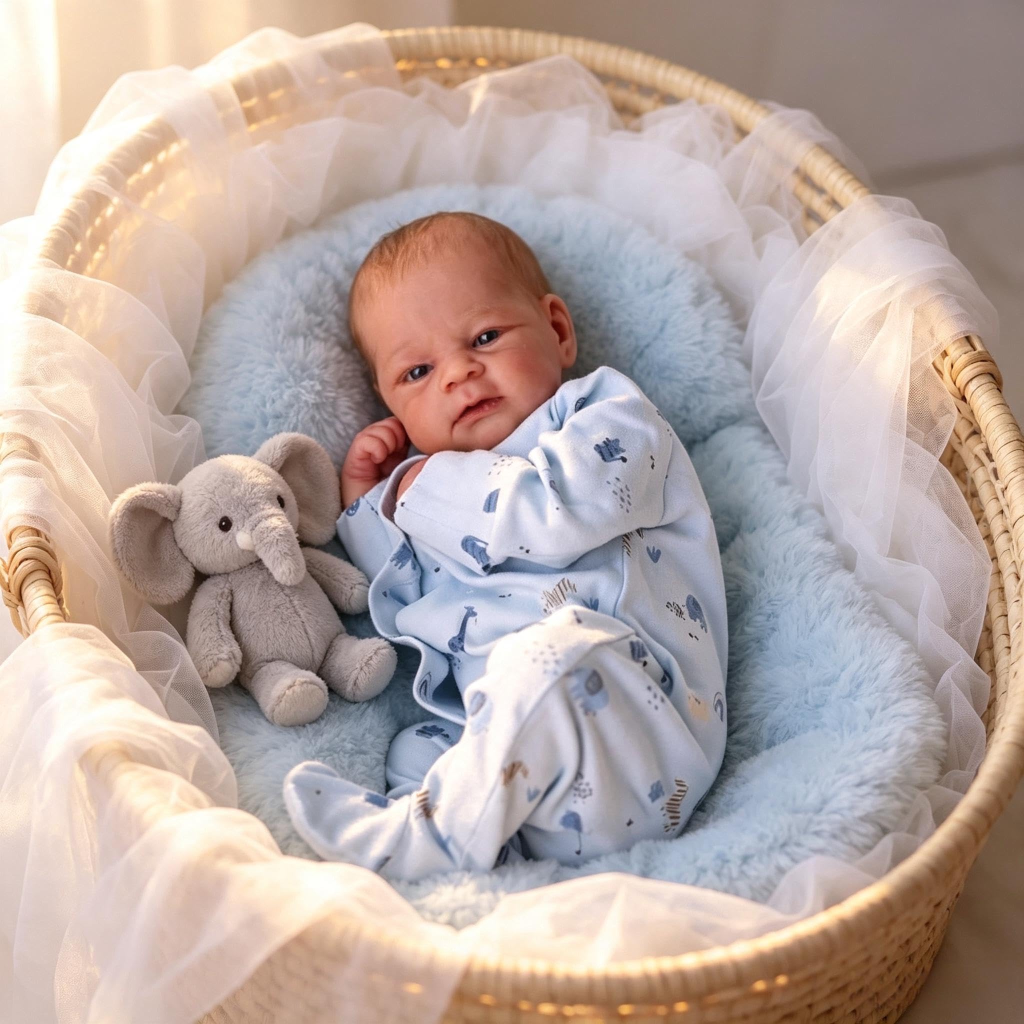 RXDOLL Real Life Reborn Baby Dolls Girl 43 cm realistyczne lalki noworodka, silikonowe, na całe ciało, winylowe, realistyczne, anatomicznie poprawne, lalka Reborn, nadaje się do prania, zabawka dla