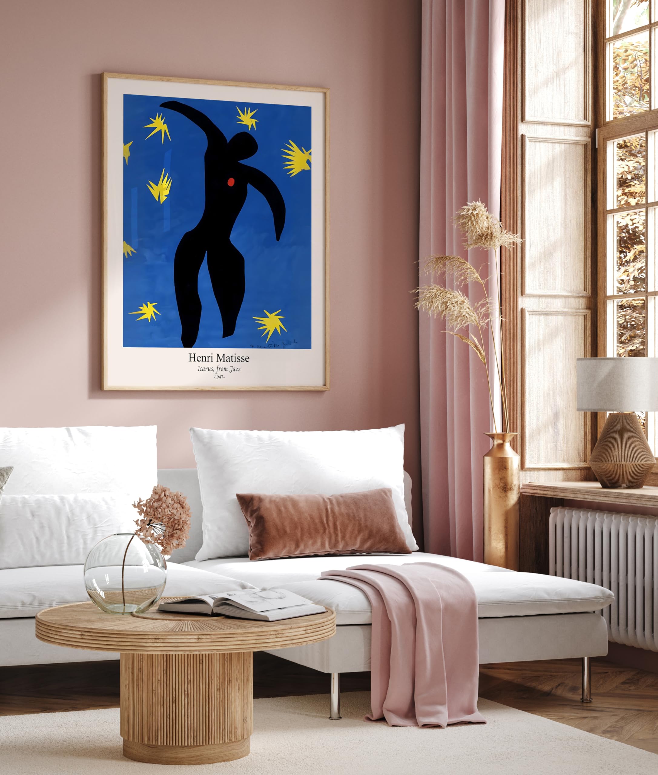 Henri Matisse　Icarus　ポスター Henri Matisse Icarus Painting, Blue Matisse Print, Digital