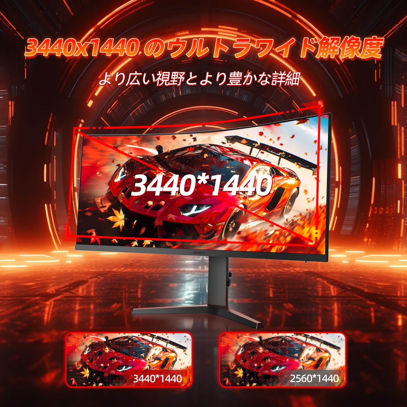 Amazon.co.jp: KOORUI 34インチ モニター ウルトラワイド