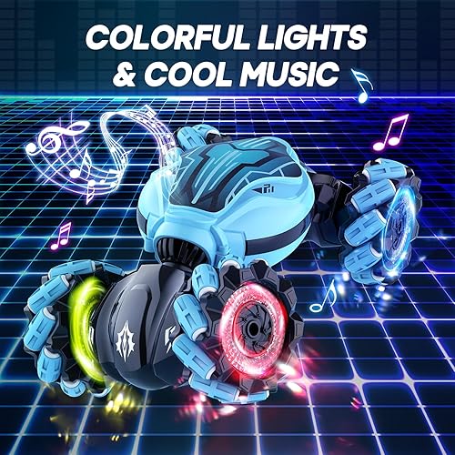 Miniatura 4 de ATTOP Coche de acrobacias RC con detección de gestos, juguetes para niños y niñas de 6 a 12, auto de control remoto 4WD 2.4GHz, auto a control