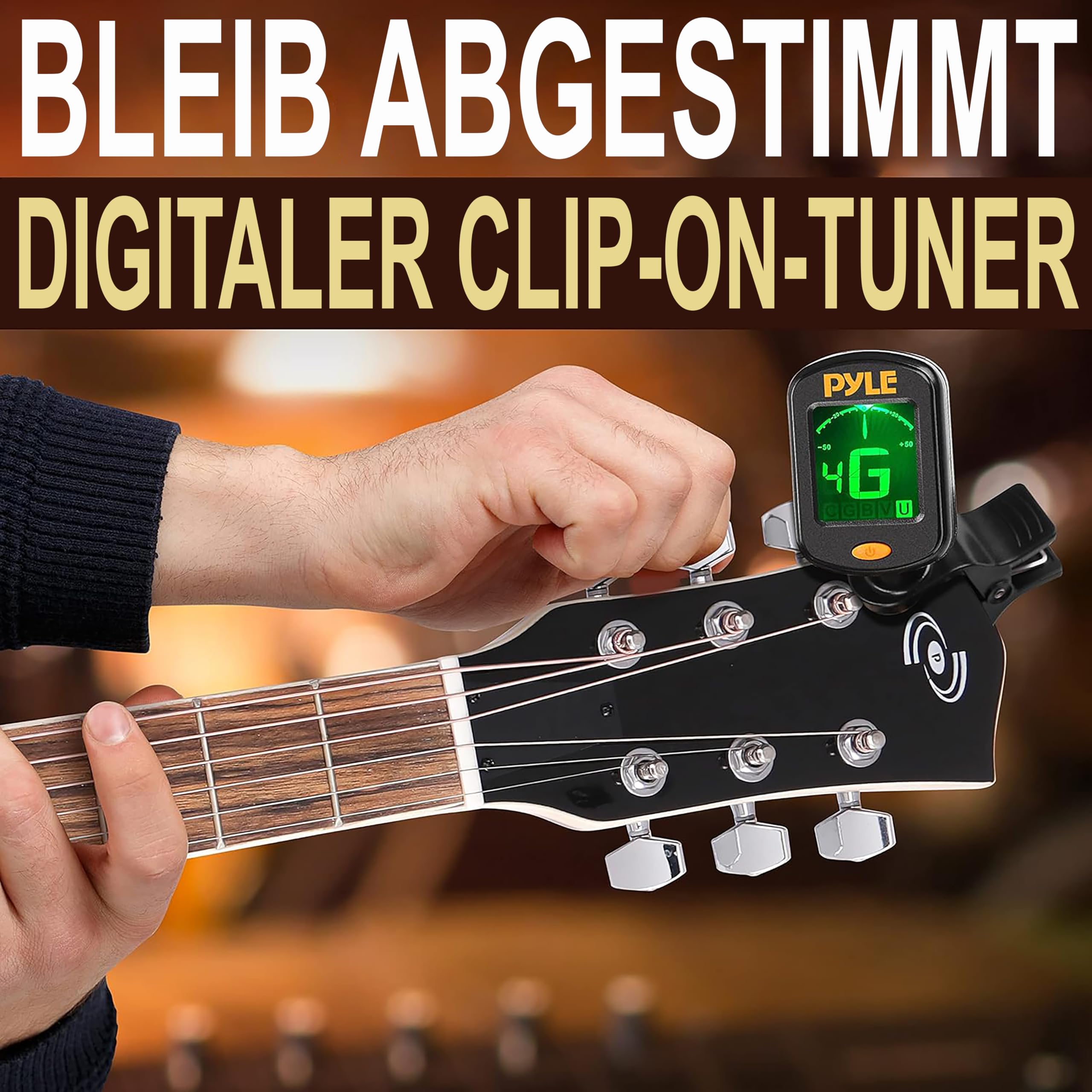 Pyle Resonator Akustik Westerngitarre 4/4 mit integriertem Verstärker