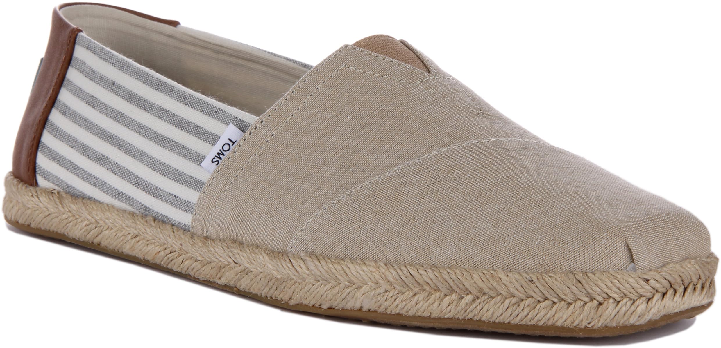 TOMS Men's Espadrille Loafer Flat, Natural Tan, 42.5 EU