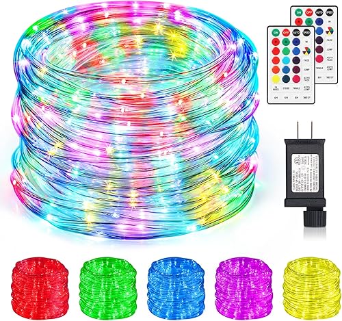 Miniatura 8 de Cuerda de luces que cambian de color para exteriores, tira de luces con enchufe y control remoto, luces parpadeantes de Navidad para interiores,