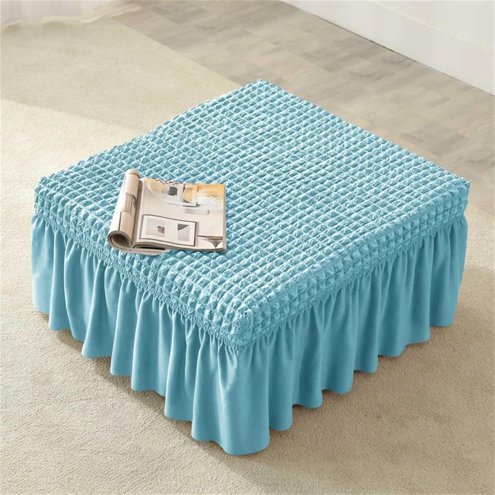 YXINAER Foot Stool Cover Square Footrest Skirt Cover for Living Room(A9 Footstool Cover)