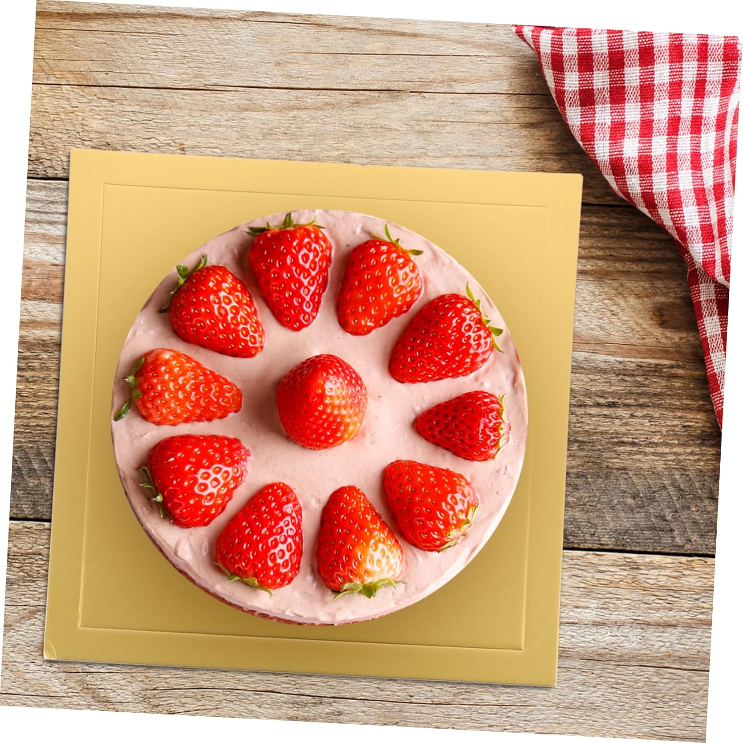 OUNONA 10pcs Square Cake Board Sturdy Cardboard Base for Birthday Cakes for Decorating and Presenting Pastries at Events