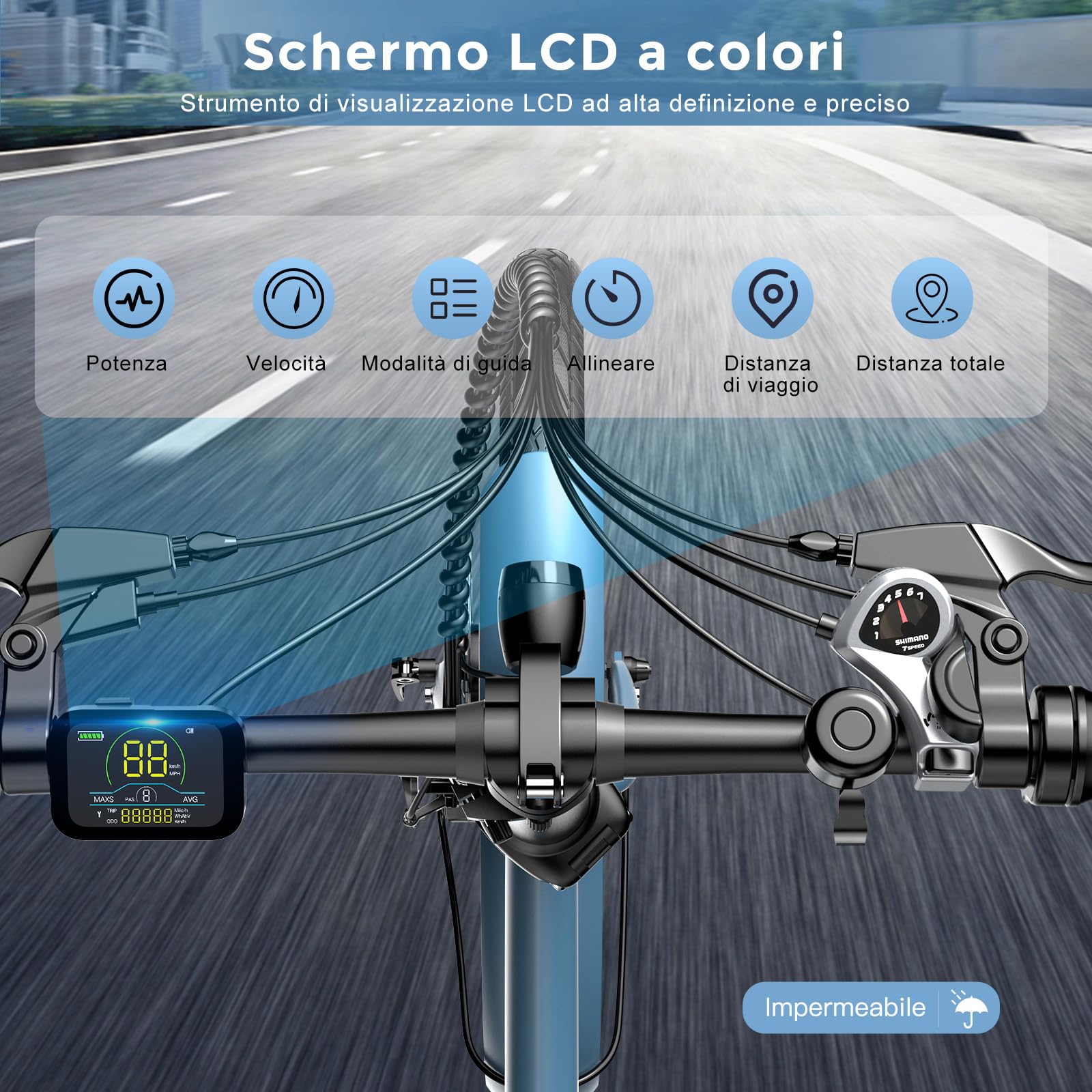 Fafrees Bici Elettrica Pieghevole, Bicicletta Elettrica Donna Uomo 36V 20Ah, 20 Pollici Ebike da Città, 110-130KM Pedalata Assistita E-bike, 7 Velocità, F20 Light
