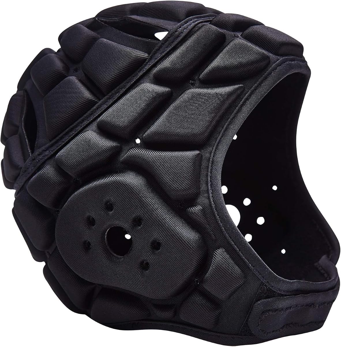 COOLOMG Casco de fútbol americano con bandera de concha blanda 7v7 Casco de rugby Gorra Scrum | Casco acolchado suave para portero de fútbol, Protector de cabeza ajustable para jóvenes, niños y adultos