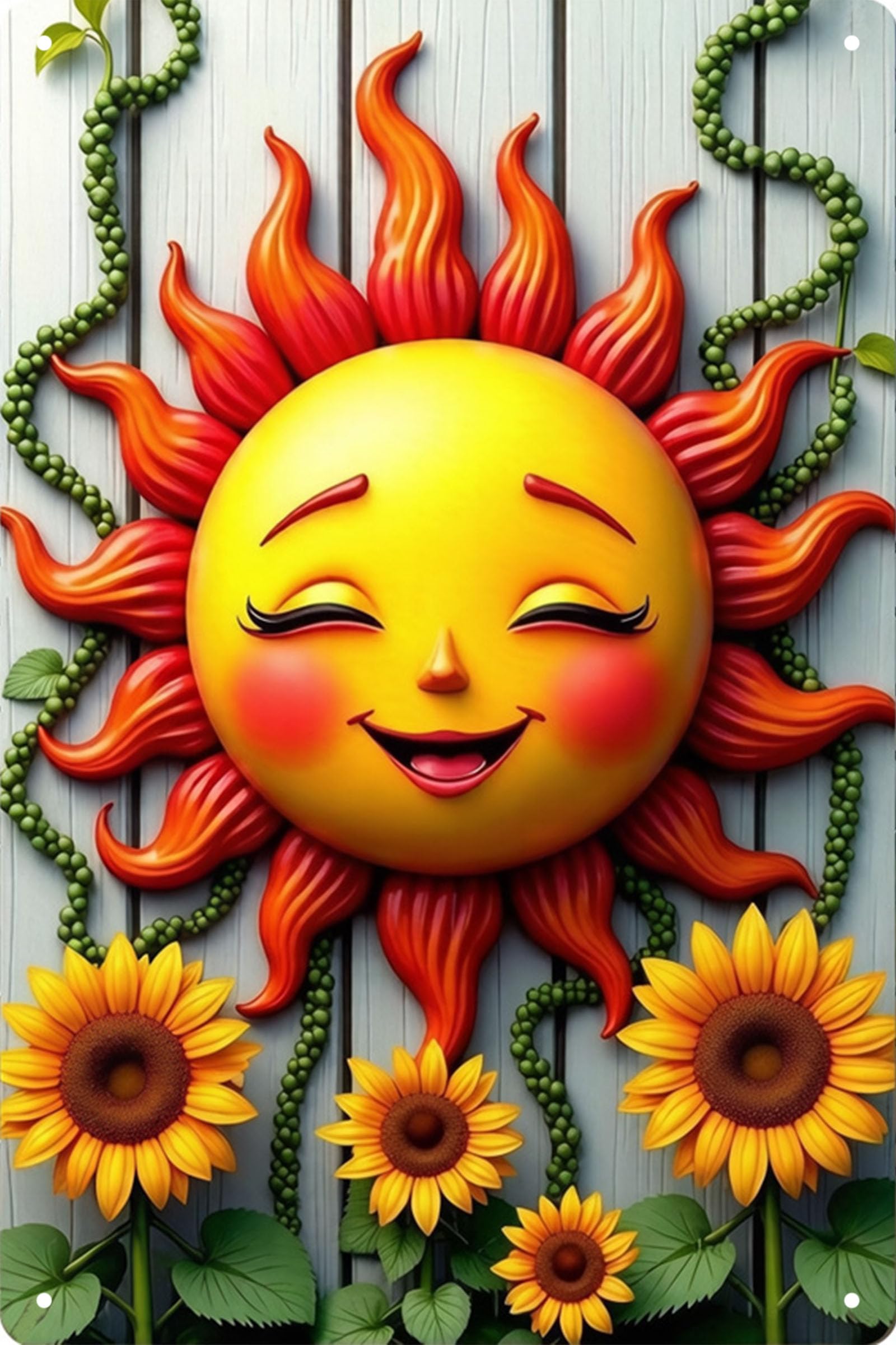 Vintage Room Metal Sign,Retro Home Tin Sign,Wall Aesthetics and Decor for House Kitchen Bar Pub Club Cafe Living Room Restaurant Shop Office 8x12 Inches (sunflower)