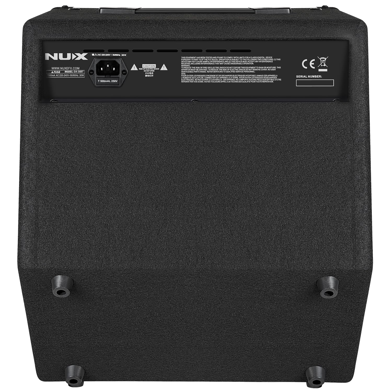 NUX DA-30BT - Altoparlante per batteria, amplificatore per monitor personale, 30 Watt, portatile, Bluetooth per batteria elettronica