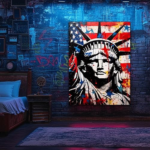 Miniatura 98 de ANRUOXI Graffiti - Lienzo decorativo para pared, diseño abstracto retro, pintura urbana moderna, póster de decoración de pared de zapatos para