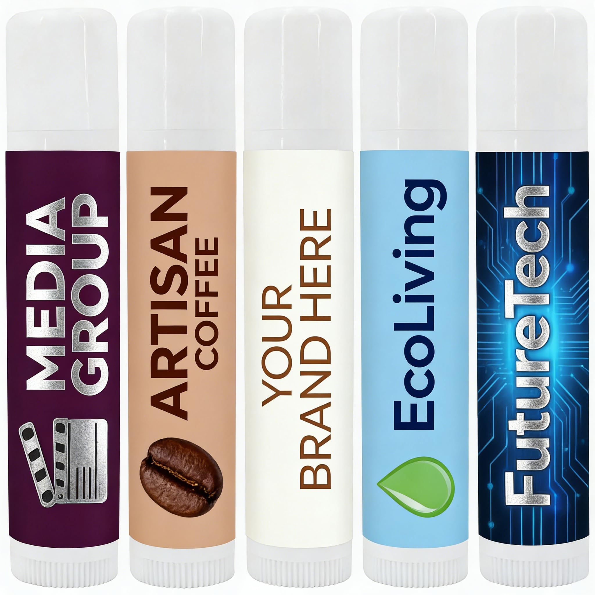 Kundenspezifischer Lippenbalsam mit Logo, personalisierte Chapstick-Werbeartikel, individueller Lippenbalsam mit Markenlogo für Business, Hochzeit & Party, Gastgeschenke, Firmenveranstaltungen (100
