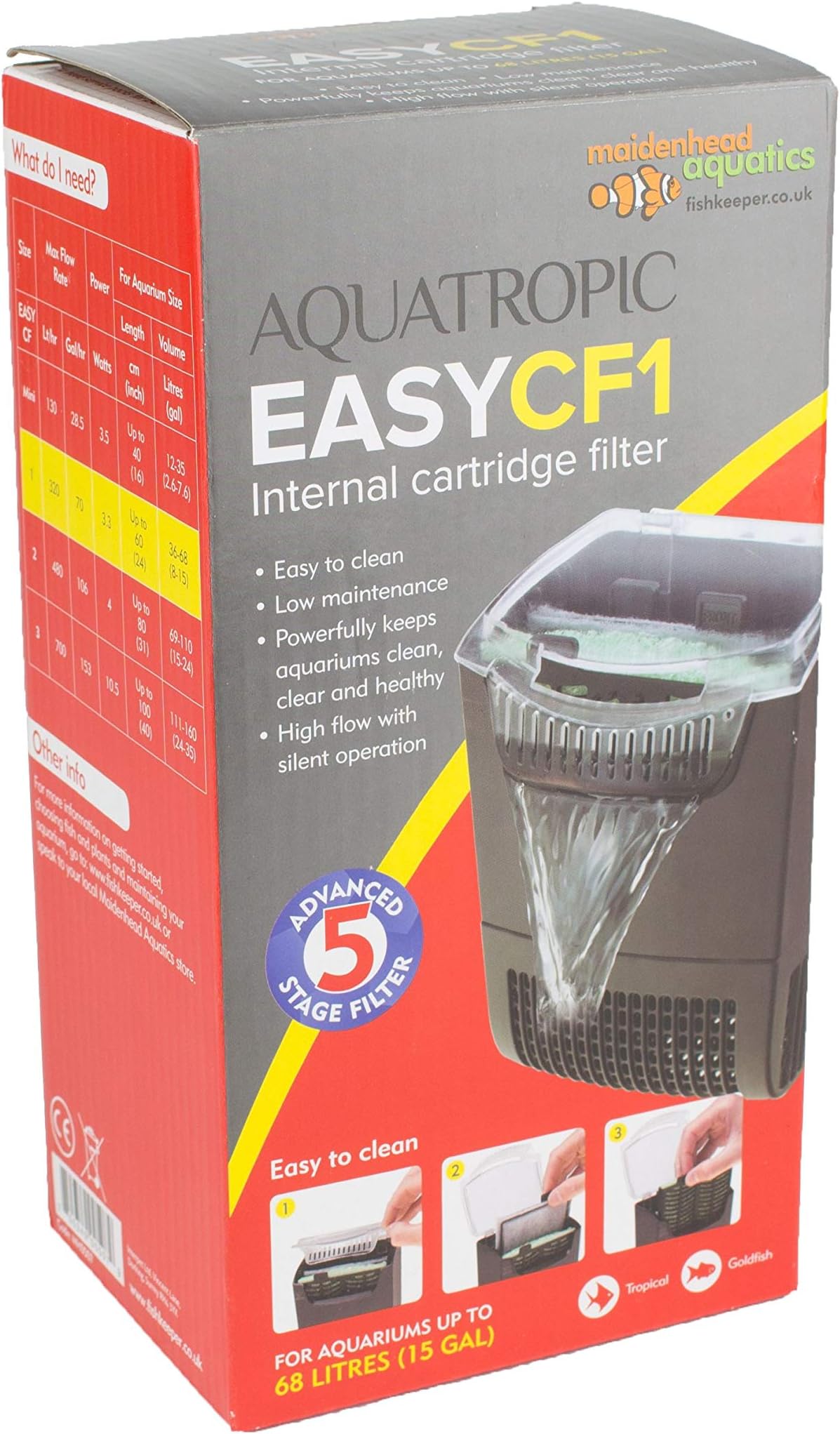 AQUATROPIC INTERNAL AQUARIUM FILTER CF1