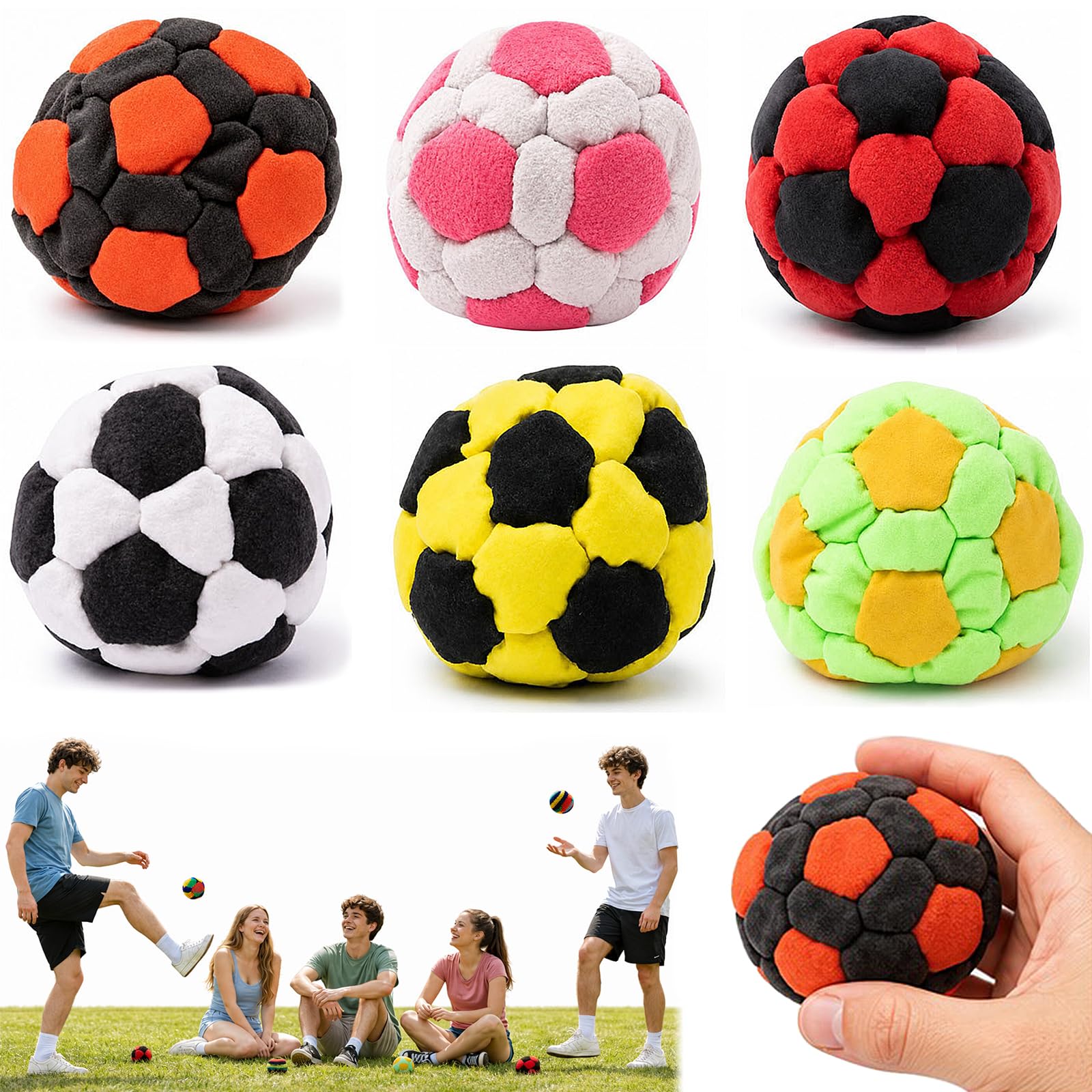 Soccerboy - SUCKER BOMBACLAAT 3枚セット Amazon.com: 6 Pack Footbag Balls for Adults - Footbag Set, Outdoor