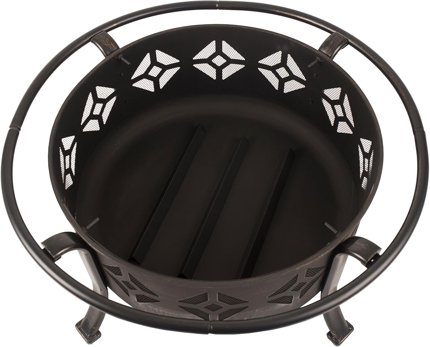 Pleasant Hearth Sunderland Deep Round Bowl Fire Pit, 36-Inch : Patio, Lawn & Garden