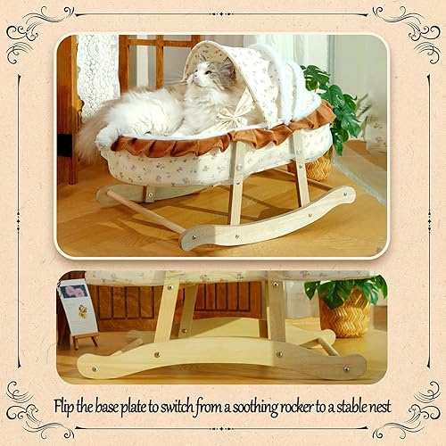 Miniatura 6 de Cama para gatos, puede acomodar camas desmontables de 16 libras para gatos de interior, sombrilla plegable de 22 pulgadas, condominio para gatos,
