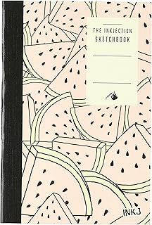 كشكول سكيتش للرسم المائي ذا انكجيكشن، ذات الوان متعددة برسم بطيخ، A5