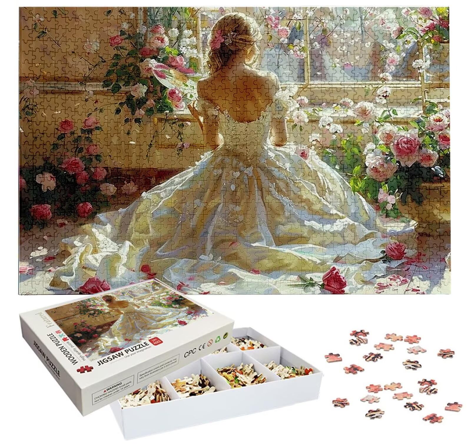 Puzzle Vue arrière 3000 Pièces Adultes, Puzzle 3000 Pièces pour Adultes et Enfants à Partir de 14 Ans, Femme Puzzles Bois de Qualité Supérieure avec Une Boîte d'emballage Exquise, Cadeaux Noël H-3941