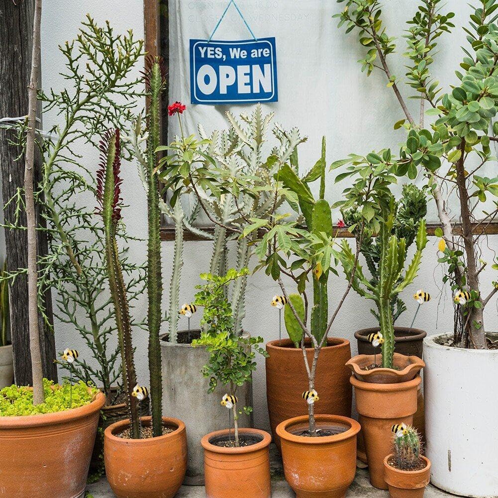 Mounteps Bienen Gartenpfähle - 10 Stück Harz-Dekoration Für Garten & Terrasse