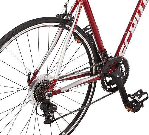 Miniatura 6 de Schwinn Bicicleta de carretera Fastback para adultos, principiantes a intermedios, marco de aluminio, ruedas de 700c, transmisión de 14-18