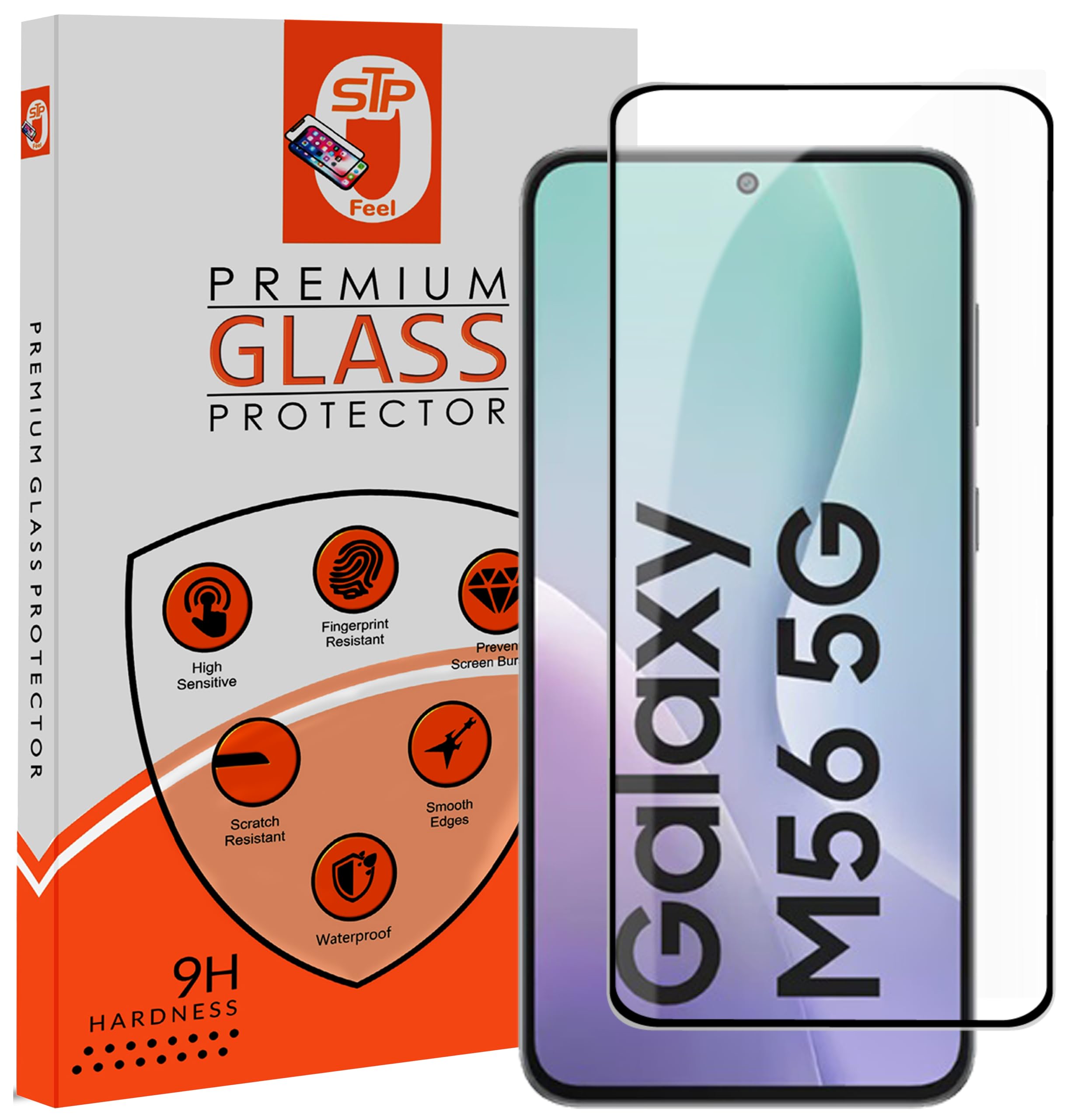 STP FEEL® Premium Tempered Glass Screen Protector Guard Compatible For Samsung Galaxy M56 5G (6.74 Inch, Pack of 1) | Edge to Edge Coverage With Easy to installation kit for Smartphone-picture-22