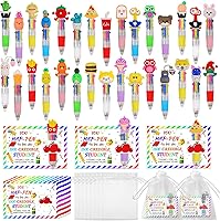 Vista 29 de CZWZ 8 piezas de bolígrafos de cuentas navideños, bolígrafos de plástico con cuentas y cuentas de silicona multicolor, bolígrafos navideños