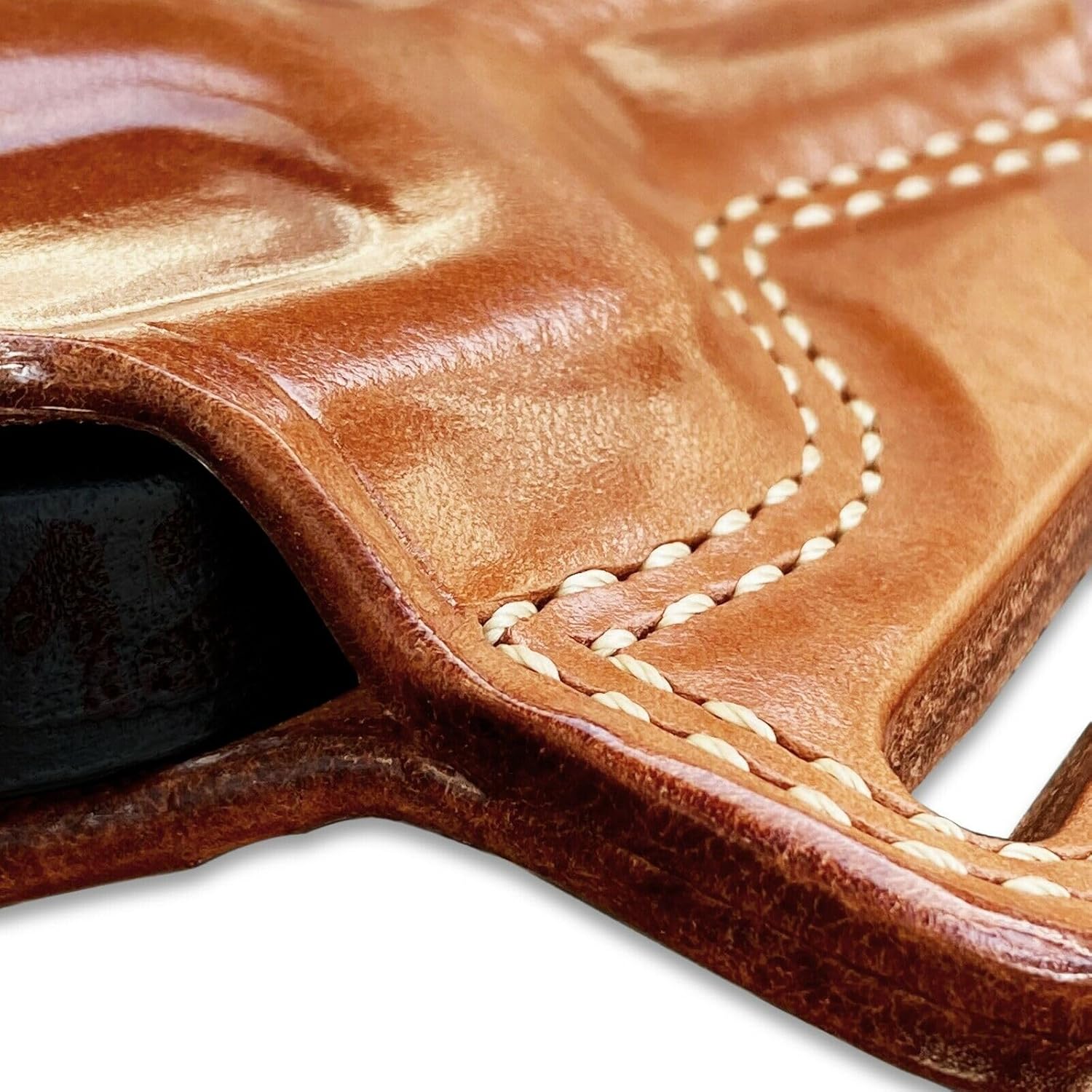 Premium Leather Three Slot OWB Pancake Holster with Thumb Break fits, SAR Arms SAR K2 45, 4.5" BBL, Right Hand Draw, Brown Color #1090#