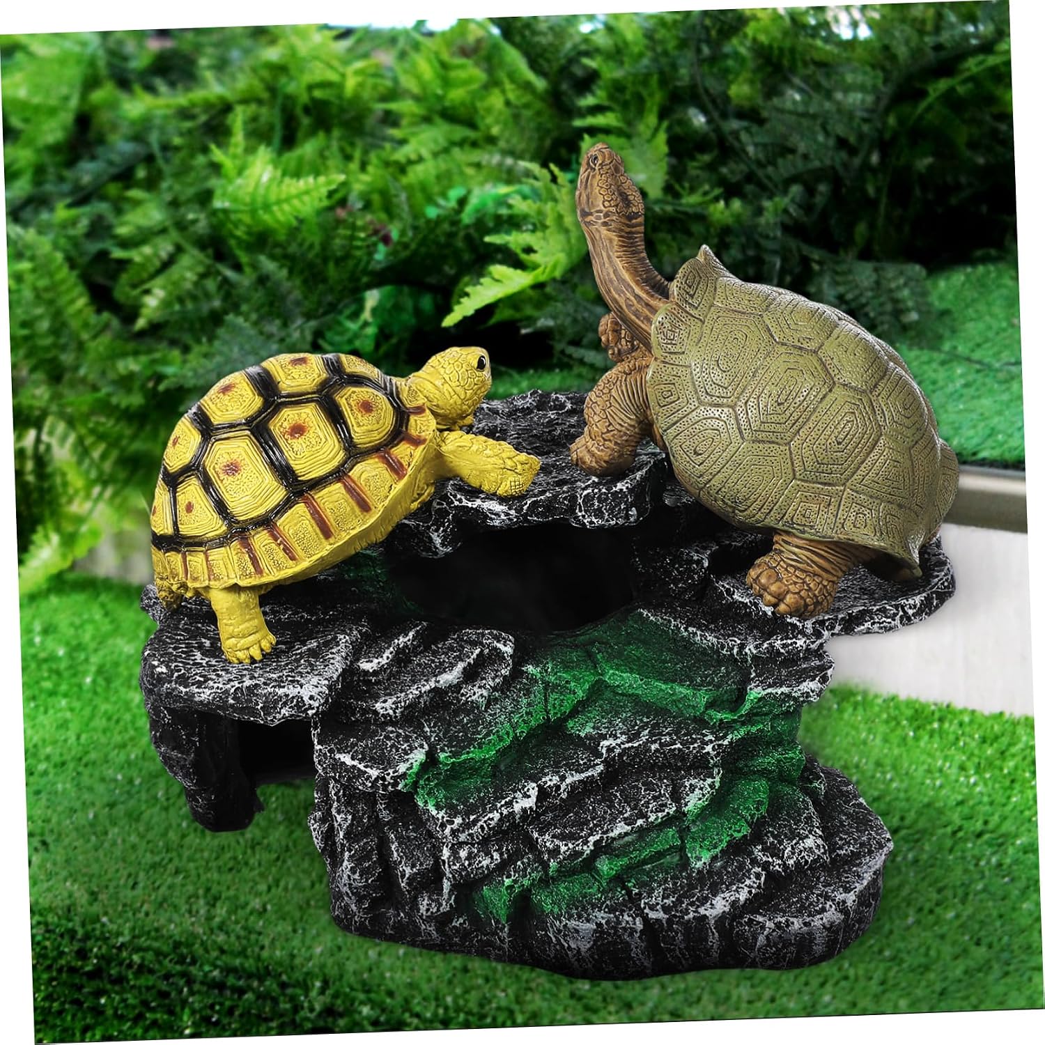 Turtle Basking Platform Multifunctional Reptile Rock for Turtle Habitat Sturdy Construction Easy to Clean Enhances Aquarium Decor for Terrarium Supplies