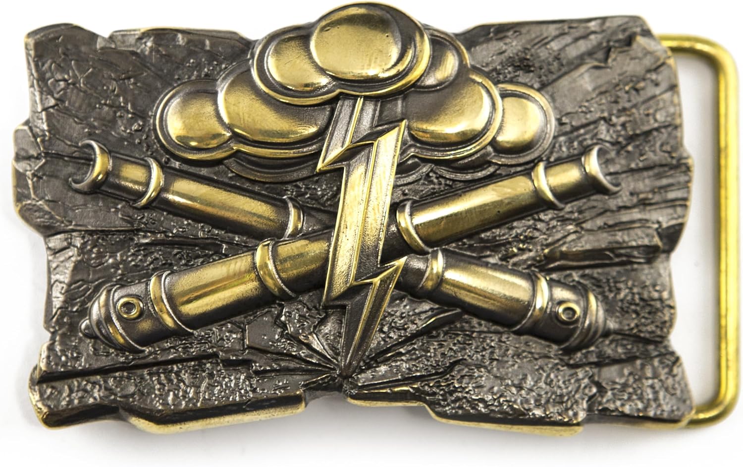 Belt buckle Gods of war, Handmade military field artillery cannons solid brass belt buckle