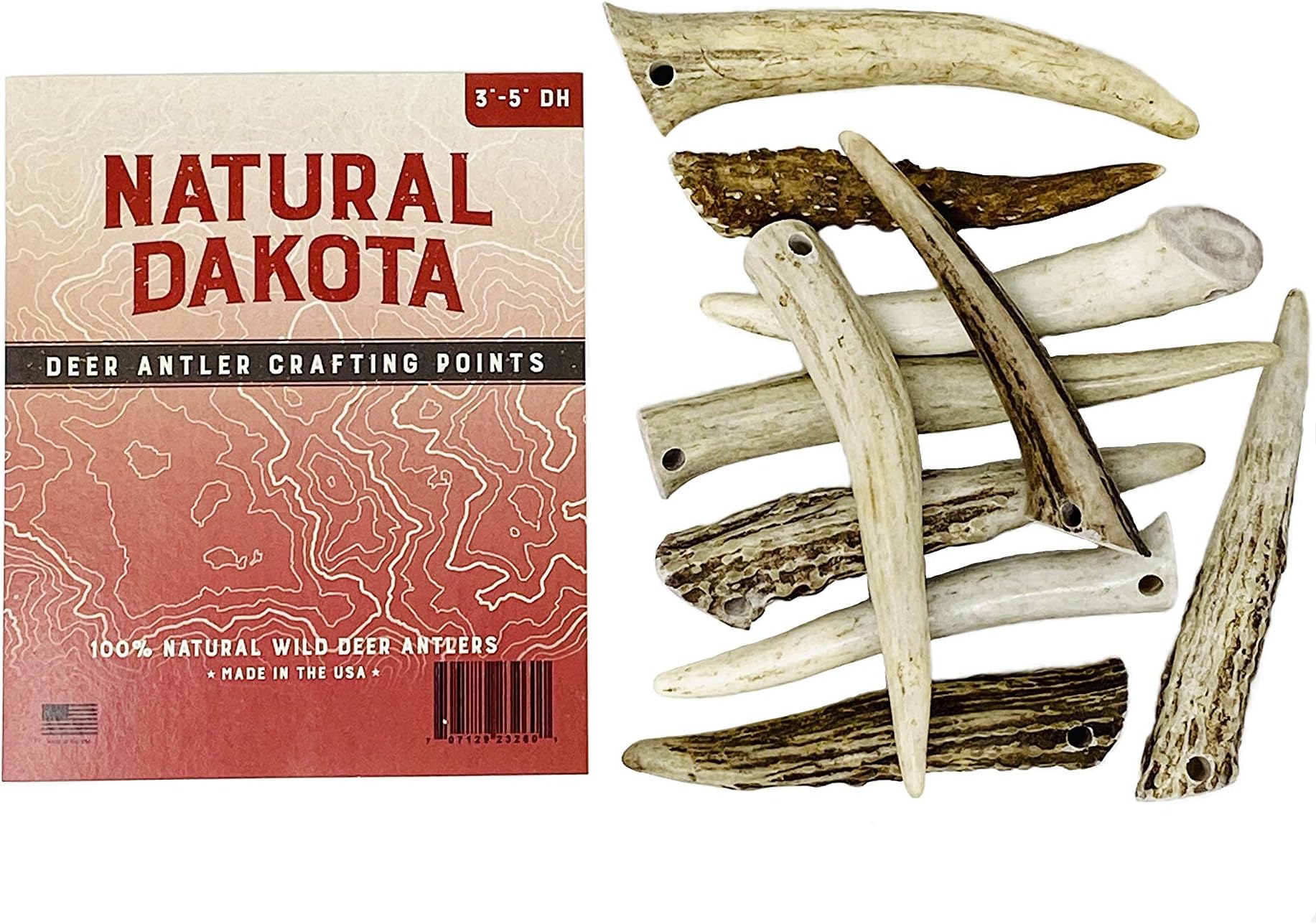 Deer Antler Crafting Points (Jewelry, Home Décor, Crafts) (3"-5" with Drilled Hole)