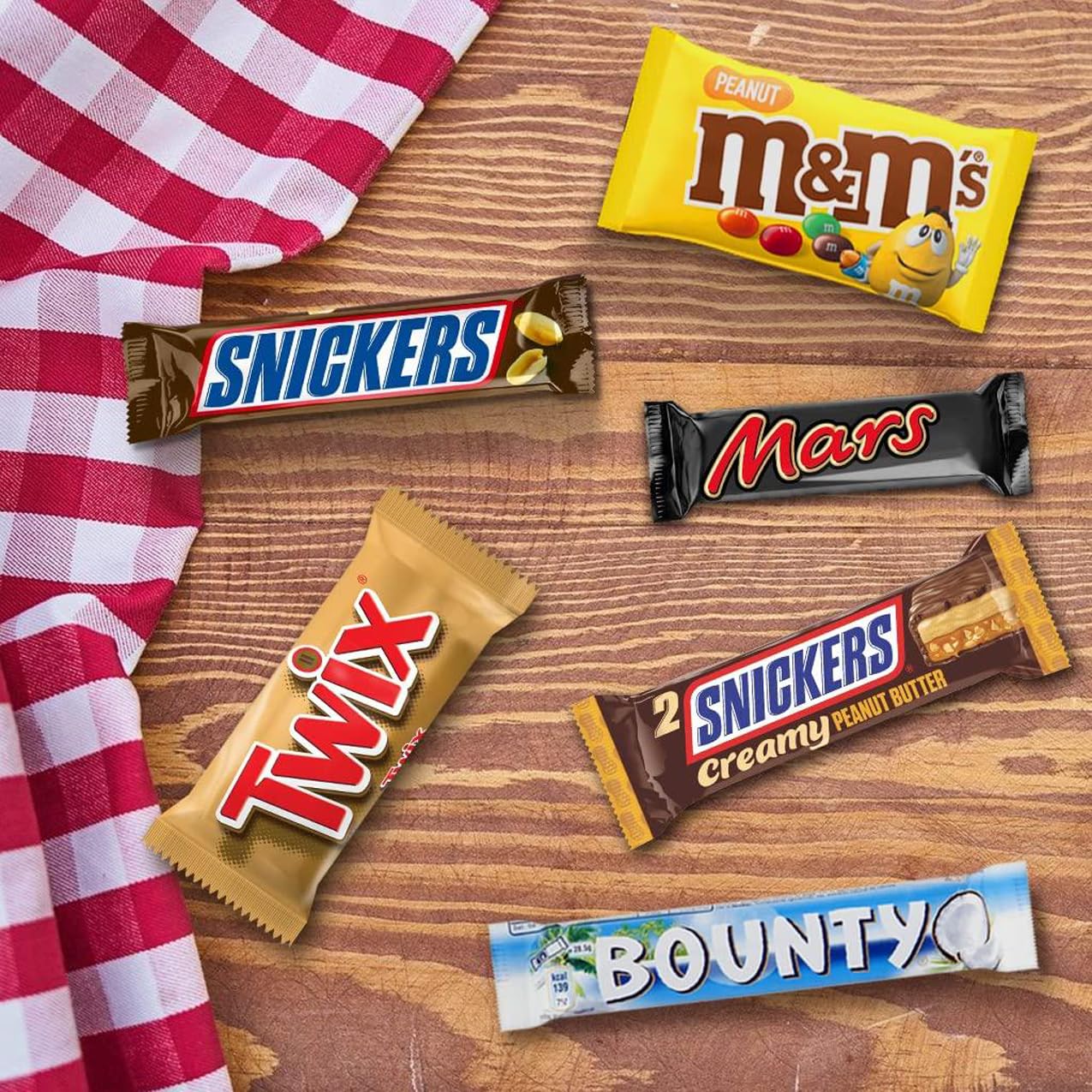 Snickers Mars Twix M&M's Bounty Schokoriegel-Box Großpackung 72 Riegel
