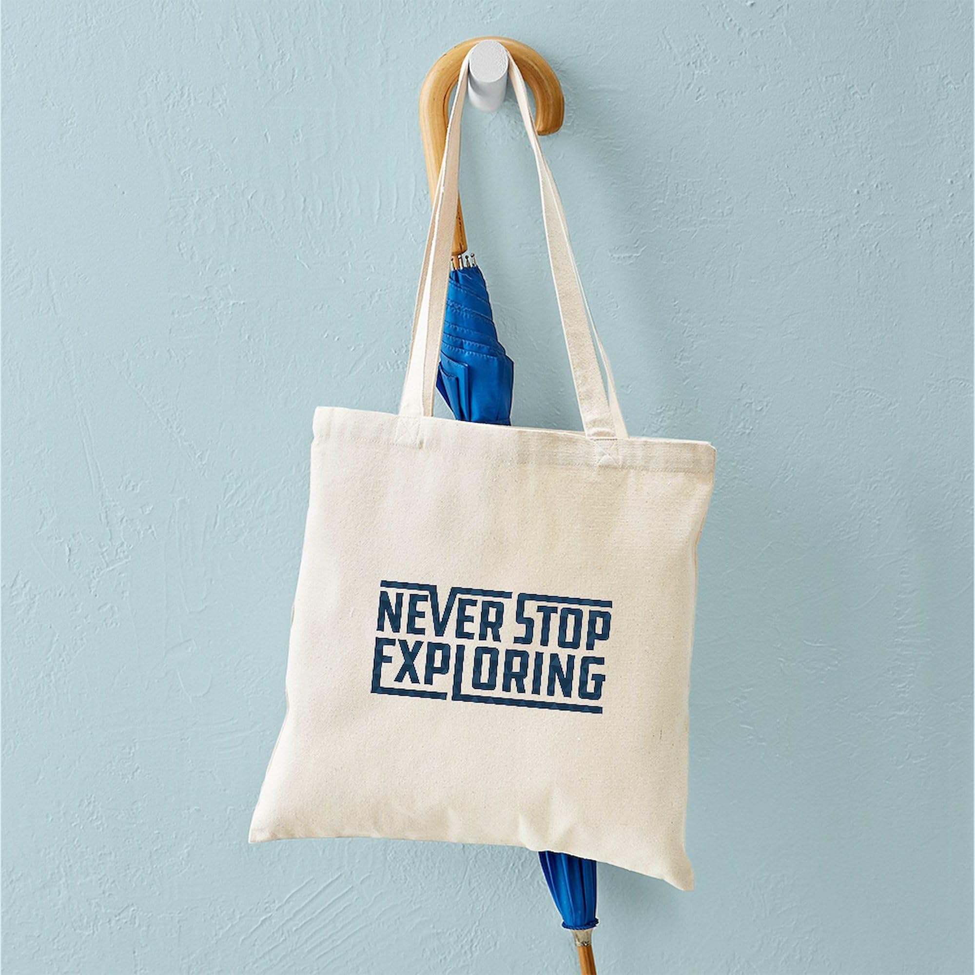 Stop Sign Canvas Tote Bag - Natural Reusable Shopping Bag With Durable Handles, Multiple Sizes - Perfect For Groceries, Beach & Everyday Use - View #3