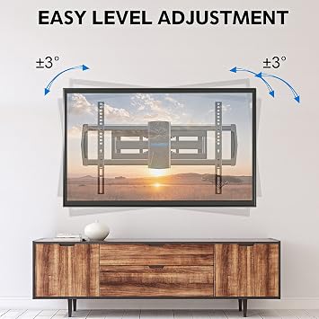 MOUNTUP TV Wall Mount for Most 42-82 Inch TVs, Fits 16 18 or 24 Studs, Full Motion TV Bracket with Dual Articulating Arms, Swivel and Tilt, Max VESA 600x400mm, Holds up to 132 lbs, MU0028-24K