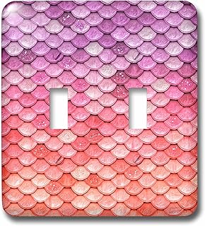 3dRose lsp_266964_2 Sparkling Rose Gold Pink Luxury Mermaid Scales Glitter Effect Art Print Toggle Switch, Mixed