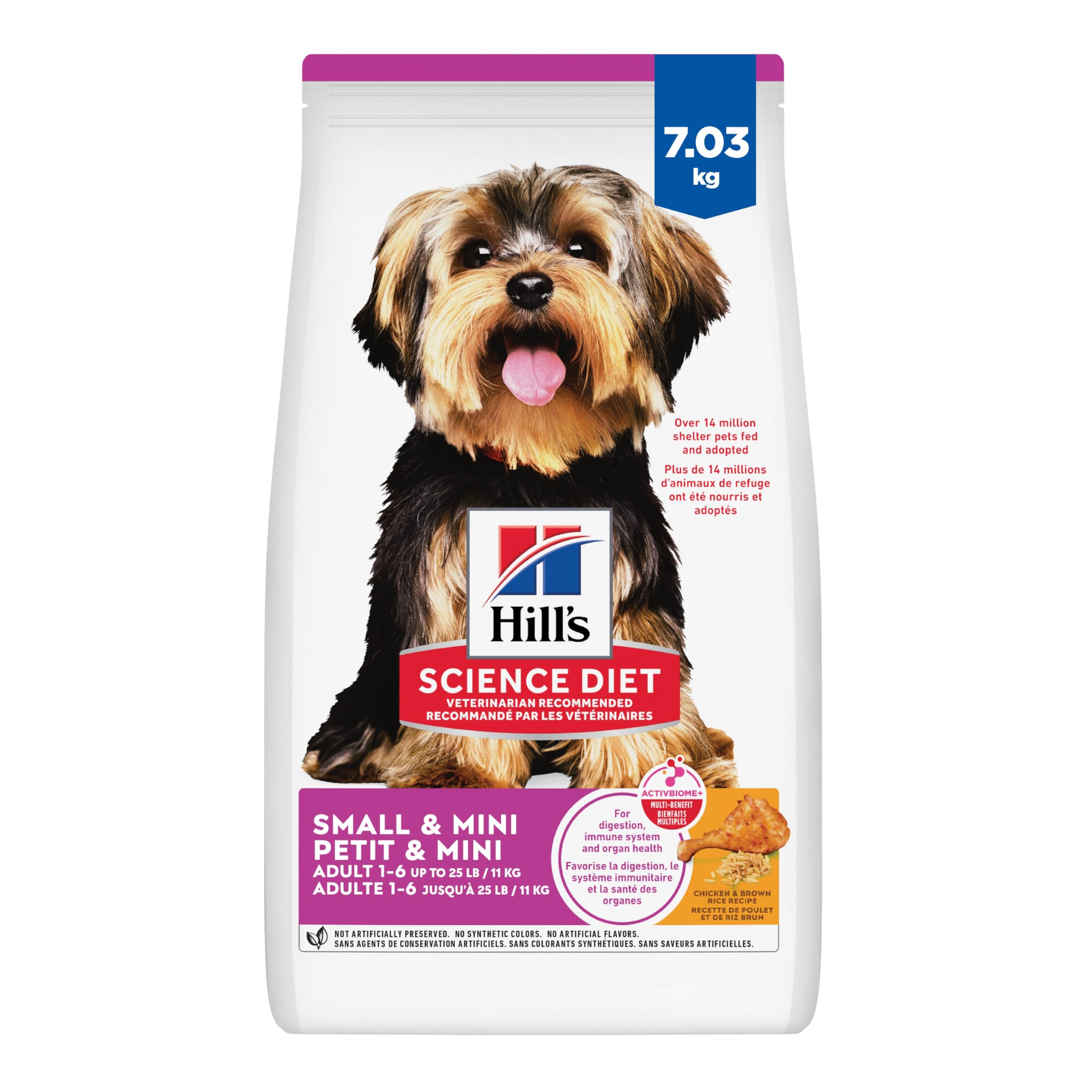 Hill's Science Diet Adult Small & Mini Chicken Meal & Rice Recipe Dry Dog Food 7.03 kg Bag image 2