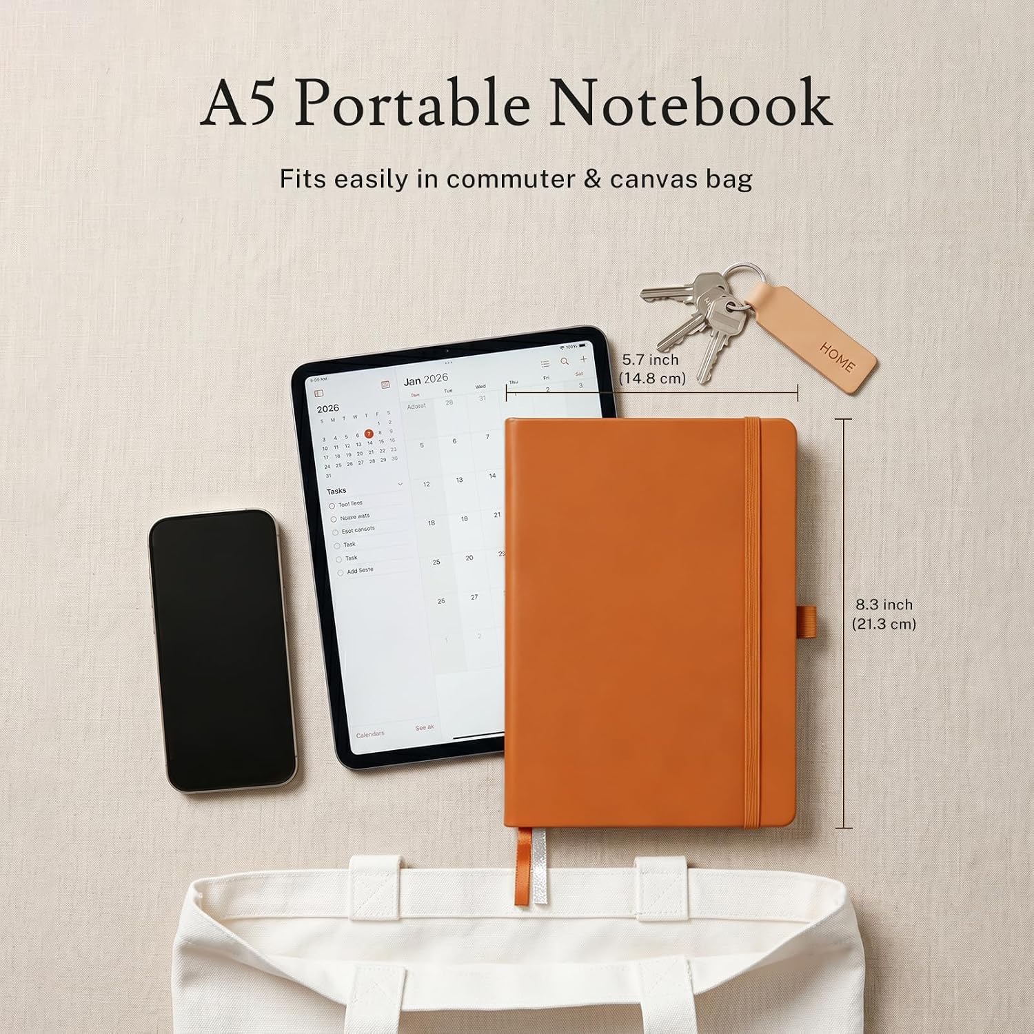 PAGELYST Graph Grid Paper Notebook 200 Pages, 4 Pack, A5 Size 5.7'' x 8.3'' image 4