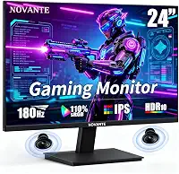 Monitor Gamer IPS 24 Polegadas, Full HD, 180Hz, 1ms, HDR400, G-SYNC, 250cd/m², Alto-falantes embutidos, Entradas HDMI/DisplayPort/USB/3.5mm