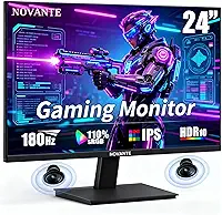 Monitor Gamer IPS 24 Polegadas, Full HD, 180Hz, 1ms, HDR400, G-SYNC, 250cd/m², Alto-falantes embutidos, Entradas HDMI/DisplayPort/USB/3.5mm