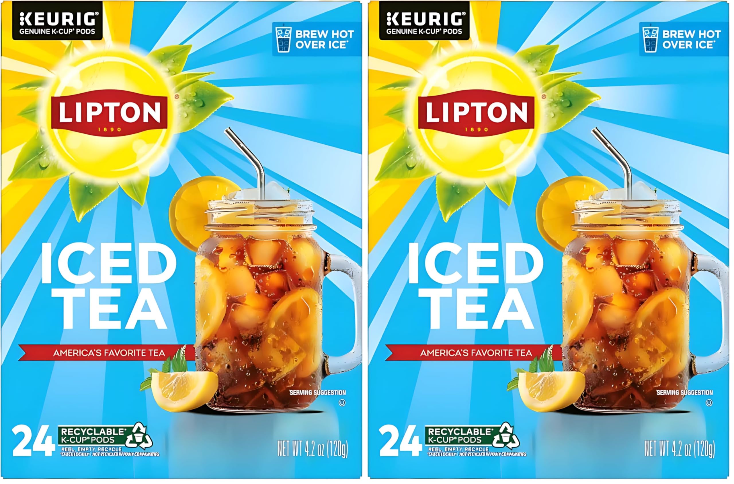 Iced Tea K-Cups, Unsweetened Black Iced Tea, 24 K-Cup Pods (Pack of 2)