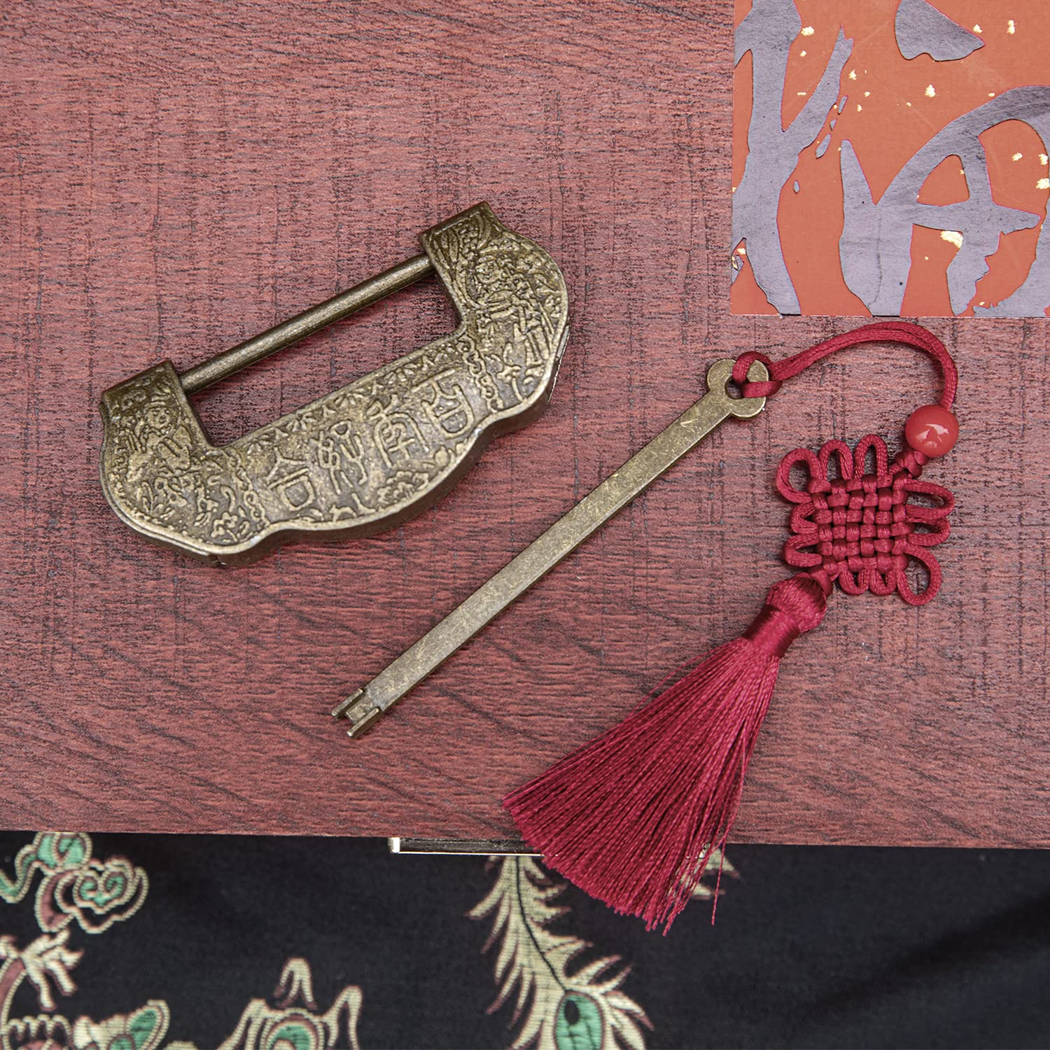 Amazon | GTH アンティーク キー付き南京錠、ビンテージ装飾ラブロック