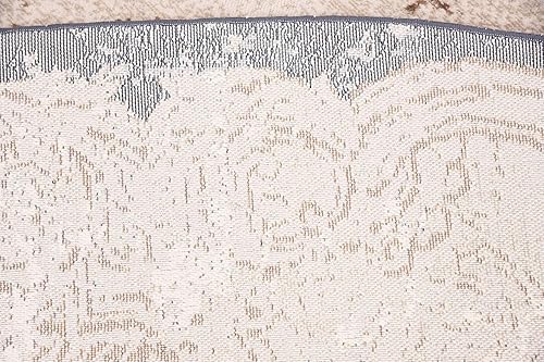 Miniatura 9 de Unique Loom Chateau Collection - Alfombra rústica, vintage, medallón, texturizada, envejecida, tradicional, 8 pies, beigeazul marino