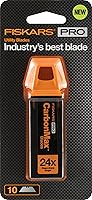 Fiskars Pro CarbonMax Utility Knife Replacement Blades, 10-Pack - Stay Sharp 24X Longer