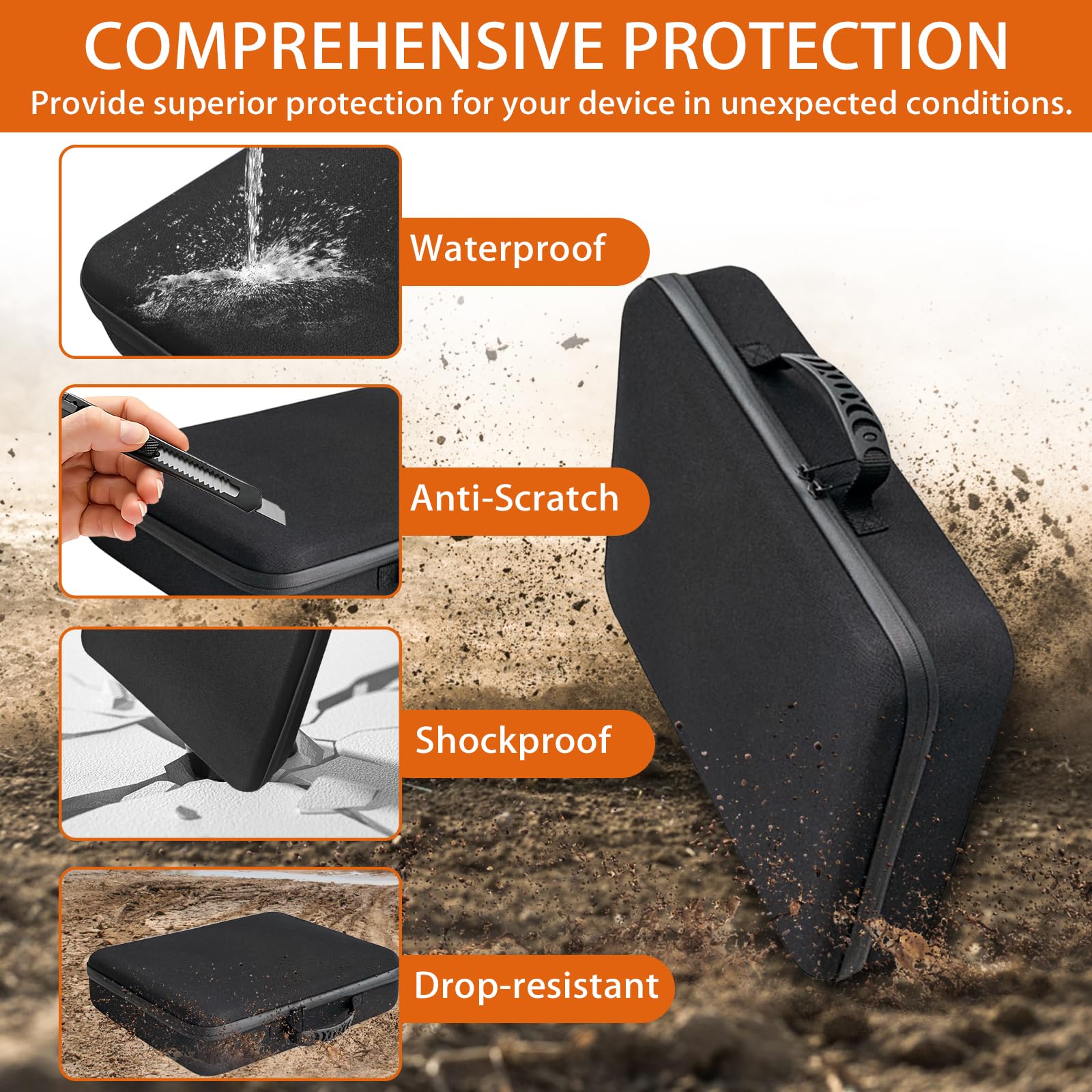 Boîte de Rangement Portable pour Starlink Mini-Kit, Boîte Rigide Étanche avec Compartiments Intégrés - Adaptée pour Les Campings-Car, Le Camping en Plein Air et Les Voyages