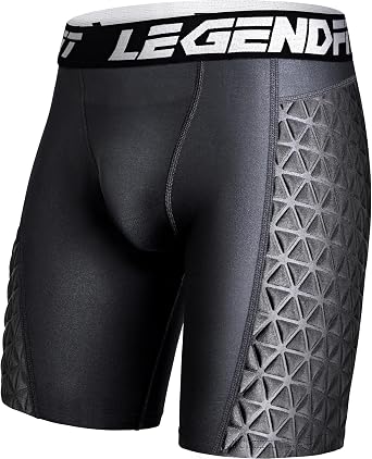 Adult Men Baseball Padded Sliding Shorts with Cup Pocket No Cup | Impact Absorption Adult Athletic Compression Underwear Football Lacrosse