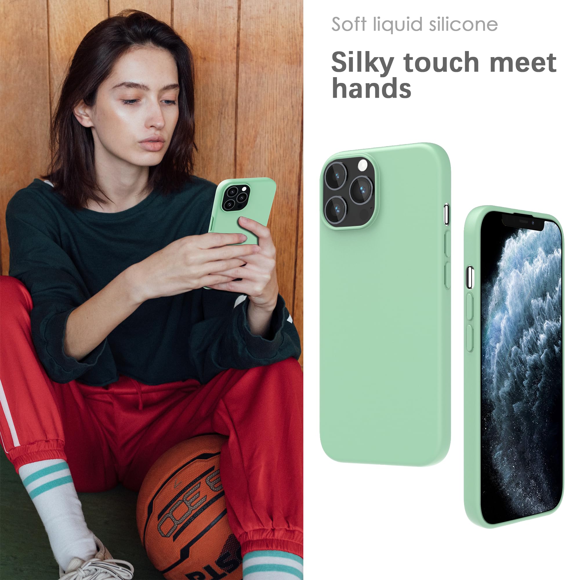 YATWIN Silicone Case for iPhone 11 Pro, Soft-Touch, Shockproof, DustProof - Image 4