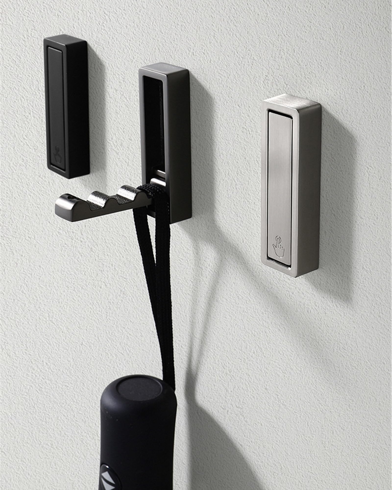 Ganchos de pared invisibles plegables, ganchos retráctiles for abrigos y toallas for baño, armario, entrada, piscina, cocina, 4 Uds.(Brass)