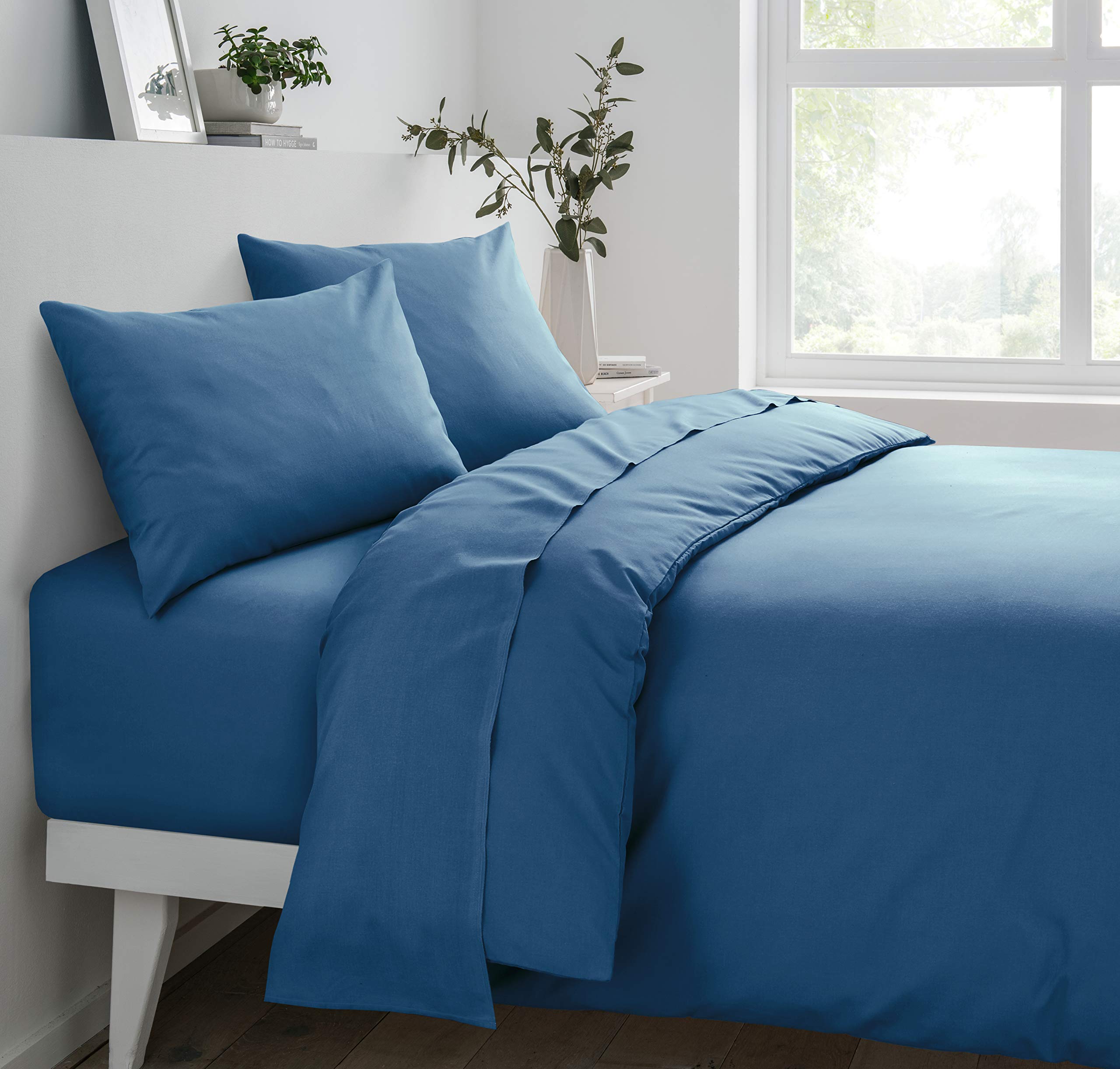Sleepdown Polycotton Fitted Sheet Blue, King