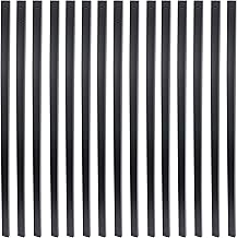 Myard 38 Inches Traditional Rectangular Iron Deck Balusters Furniture w/Screws for Wood Composite Facemount Railing Staircase Balustrade, Classic Geometric Styling (25-Pack, Matte Black)